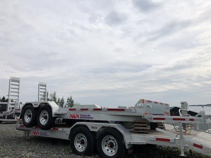 N&N CAR HAULER 20 14K 2 ESSIEUX 7000LBS, CAPACITÉ 12100LBS, RAMPES DEBOU